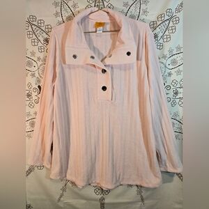Ruby Rd. Light Pink Buttoned Sweater